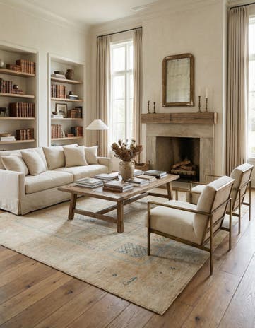 8' x 9' 3 Hand Knotted Ariana Ziegler Rug