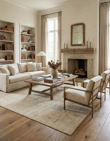 8' x 9' 3 Hand Knotted Ariana Ziegler Rug