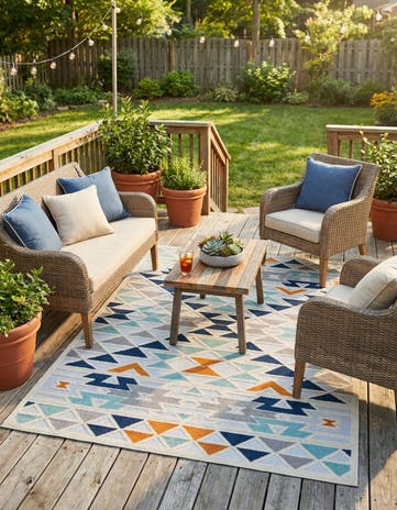 5' 3 x 8' Easy-Clean Aruba Indoor / Outdoor Rug