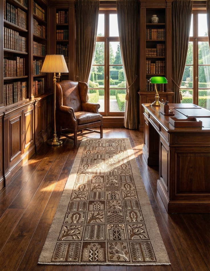 Detail image of 3' 5 x 11' 1 Vintage Wool Runner Rug