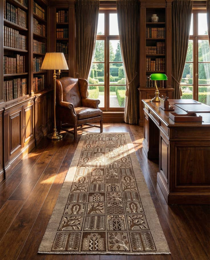 Detail image of 3' 5 x 11' 1 Vintage Wool Runner Rug