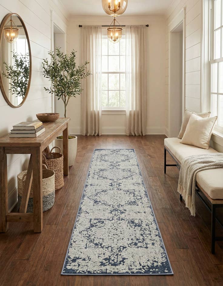 Detail image of 2' 7 x 12' Easy-Clean Traditional Indoor / Outdoor Runner Rug