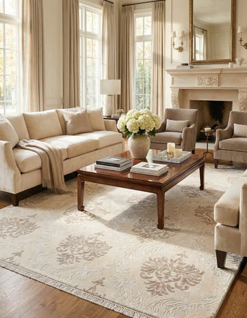 5' 7 x 7' 10 Hand Knotted Darya Wool Rug