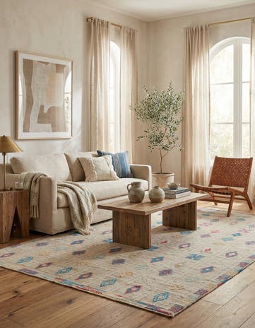 6' 5 x 10' 2 Hand Knotted Darya Wool Rug