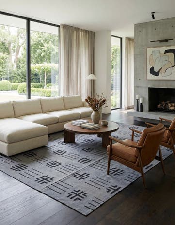 8' 5 x 9' 7 Hand Woven Kilim Modern Wool Rug