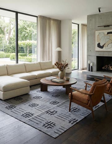 8' 5 x 9' 7 Hand Woven Kilim Modern Wool Rug