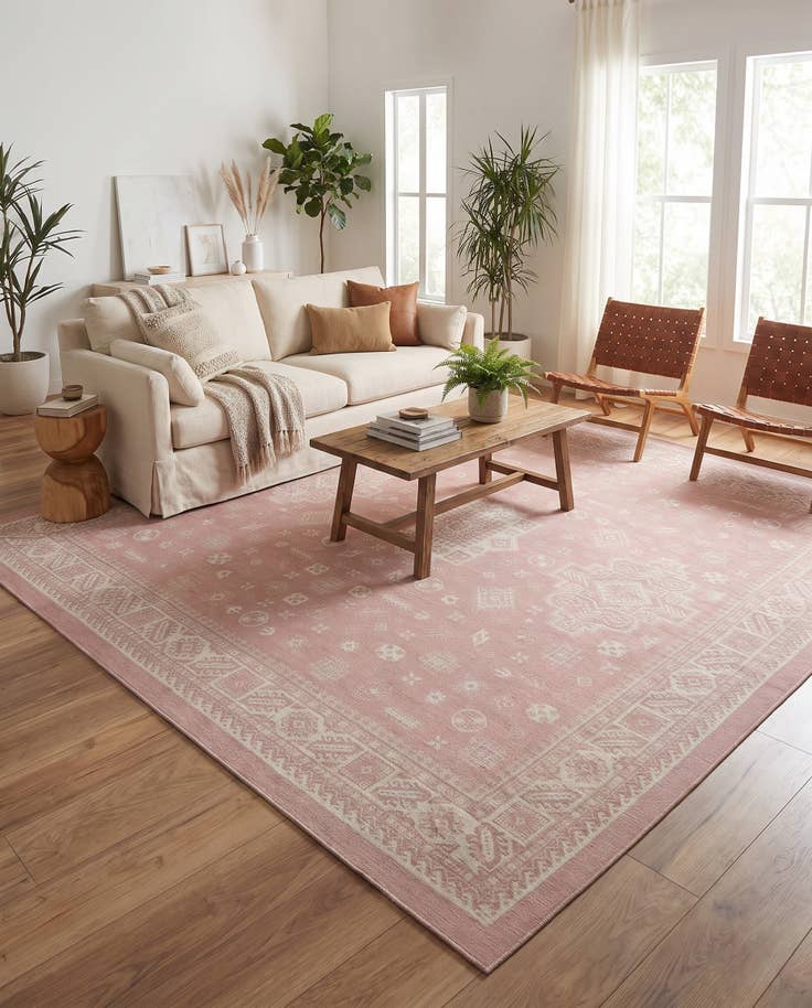 Detail image of 13' x 13' Easy-Clean Aztec Indoor / Outdoor Square Rug
