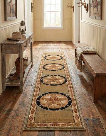 Green Pioneer Runner Rug