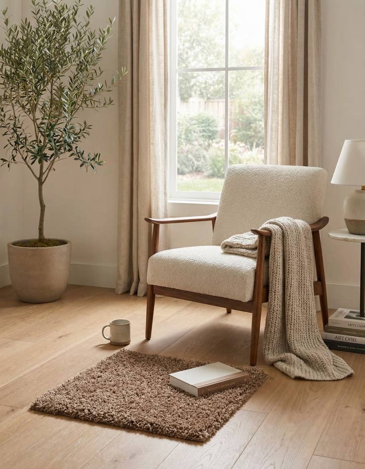 Detail image of  1' x 1' Solid Shag Sample Rug