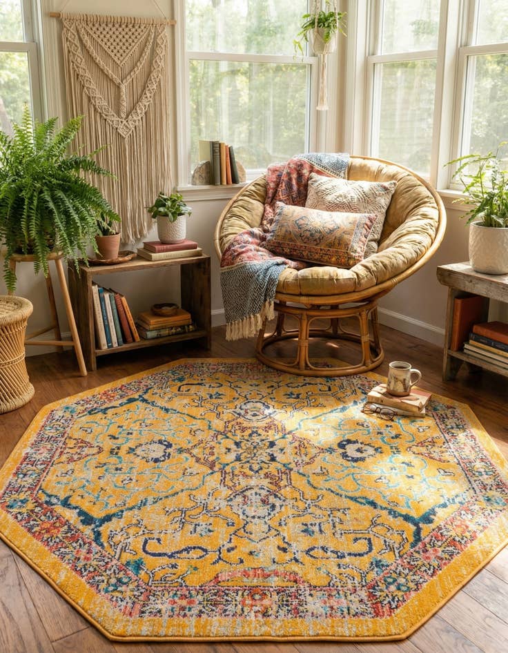Detail image of 4' x 4' Lola Octagon Rug