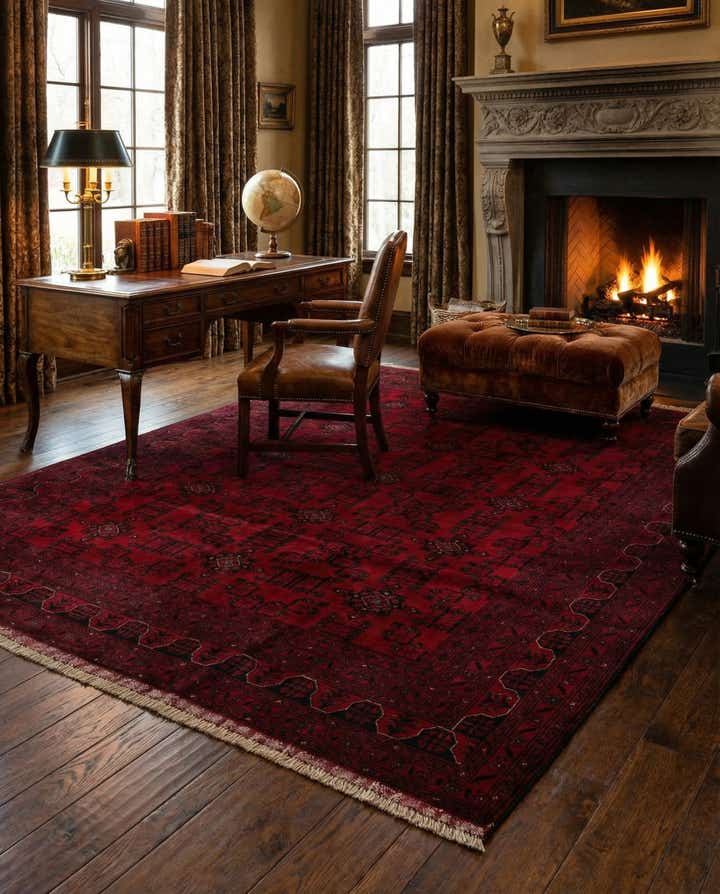 6' 9 x 9' 8 Hand Knotted Khal Mohammadi Wool Rug