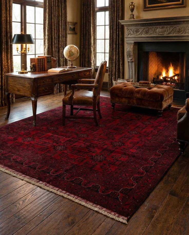 Detail image of 6' 9 x 9' 8 Hand Knotted Khal Mohammadi Wool Rug