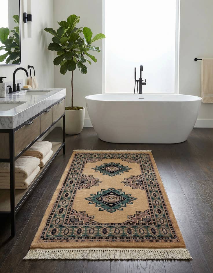 Detail image of 2' 7 x 4' 4  Hand Knotted Bokhara Rug