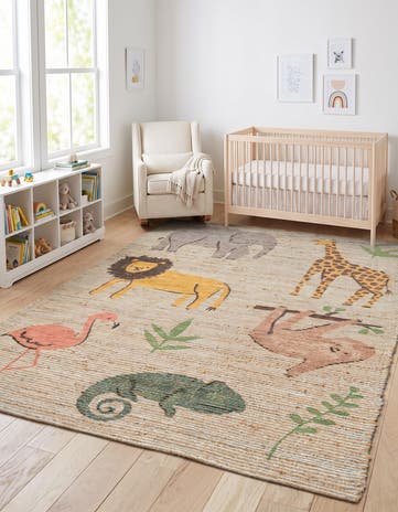 9' x 12' Hand Woven Chenille Jute Rug