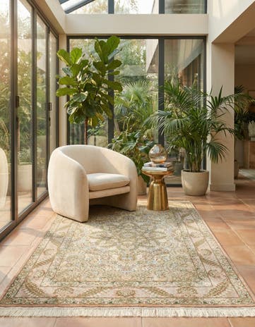 3' 3 x 4' 11 Ghom Silk Rug