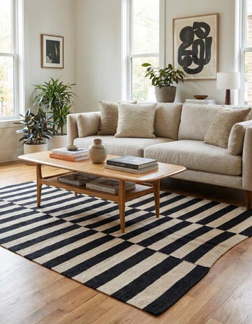 4' 2 x 5' 10 Hand Woven Kilim Modern Wool Rug