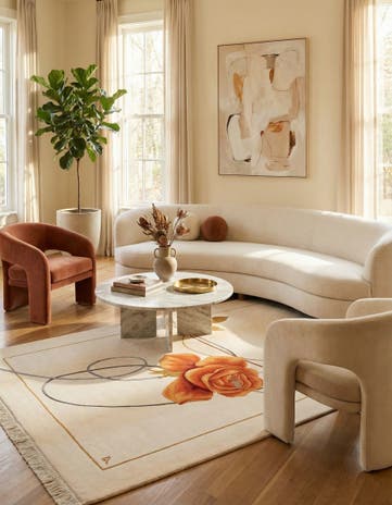 6' 8 x 10' Hand Knotted Darya Wool Rug