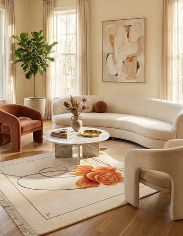 6' 8 x 10' Hand Knotted Darya Wool Rug