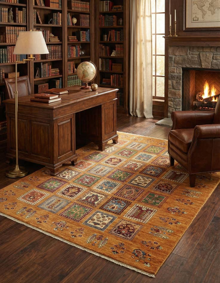 Detail image of 5' x 6' 10  Hand Knotted Ariana Ziegler Rug