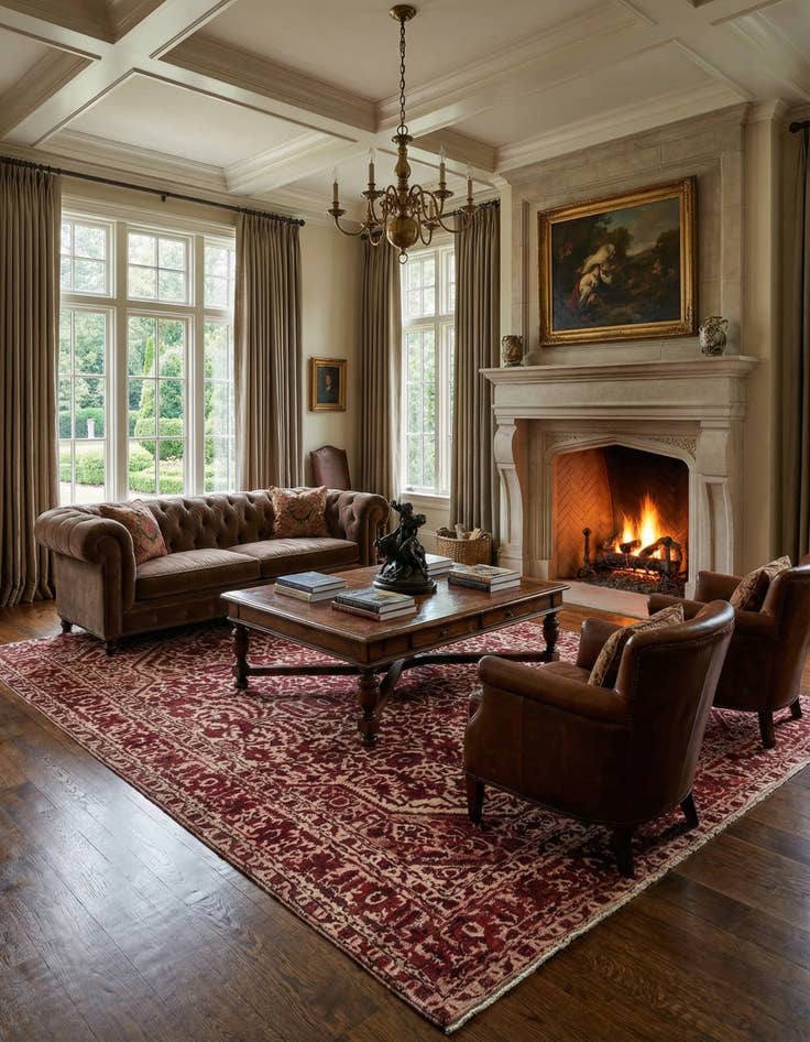 Detail image of 7' 10 x 11' 4 Vintage Royal Wool Rug