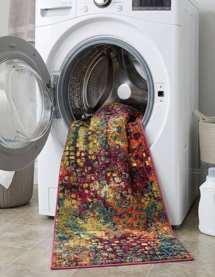 Detail image of 2' 7 x 8'  Washable Barcelona Runner Rug