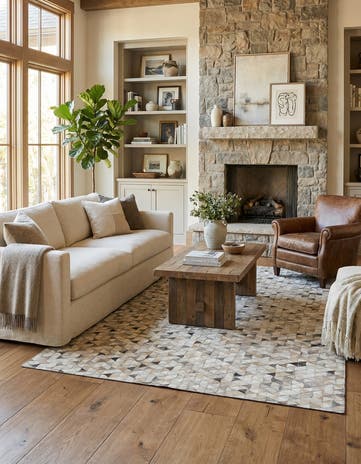4' 10 x 7' 11 Cowhide - Patchwork Rug
