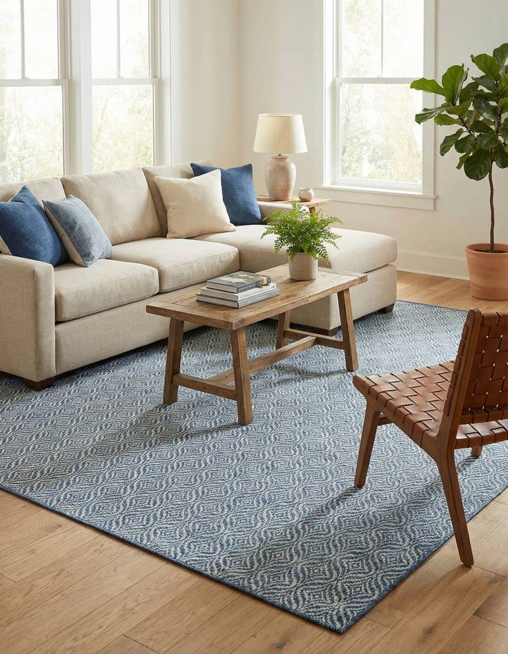 Detail image of 7' 10 x 11'  Washable Trellis Indoor / Outdoor Rug