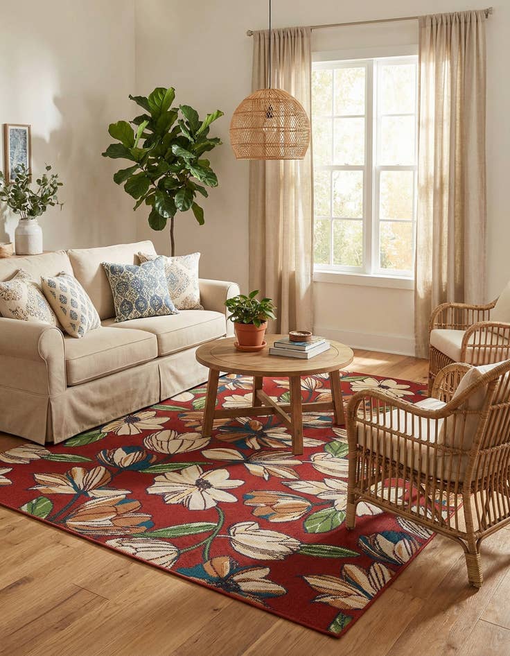 Detail image of 9' x 12'  Washable Baja Indoor / Outdoor Rug