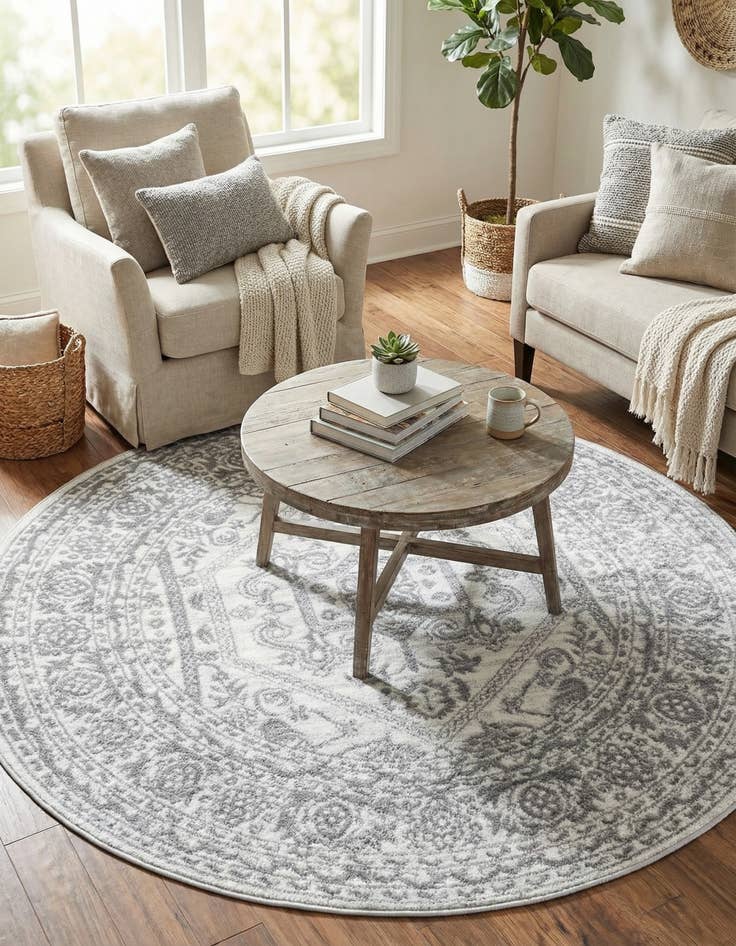 Detail image of 5' x 5' Boston Round Rug