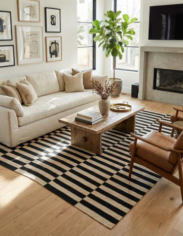 6' 9 x 10' Hand Woven Kilim Modern Wool Rug