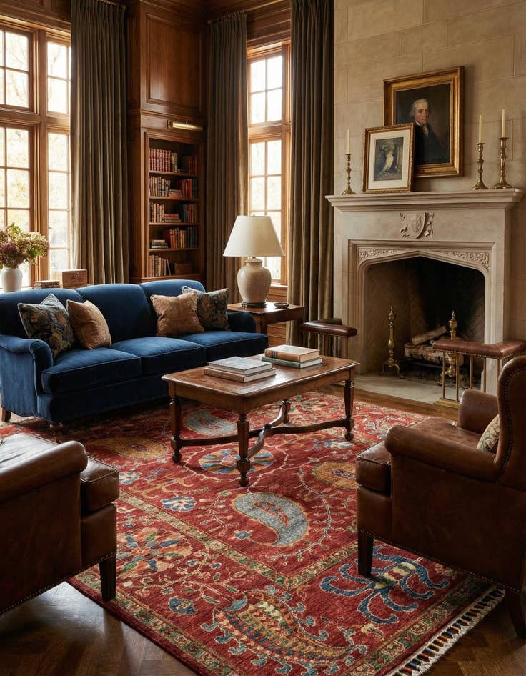 Detail image of 5' 6 x 7' 10  Hand Knotted Ariana Ziegler Rug