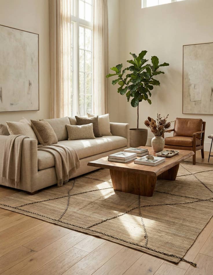 Detail image of 6' 9 x 9' 1  Hand Woven Kilim Modern Wool Rug