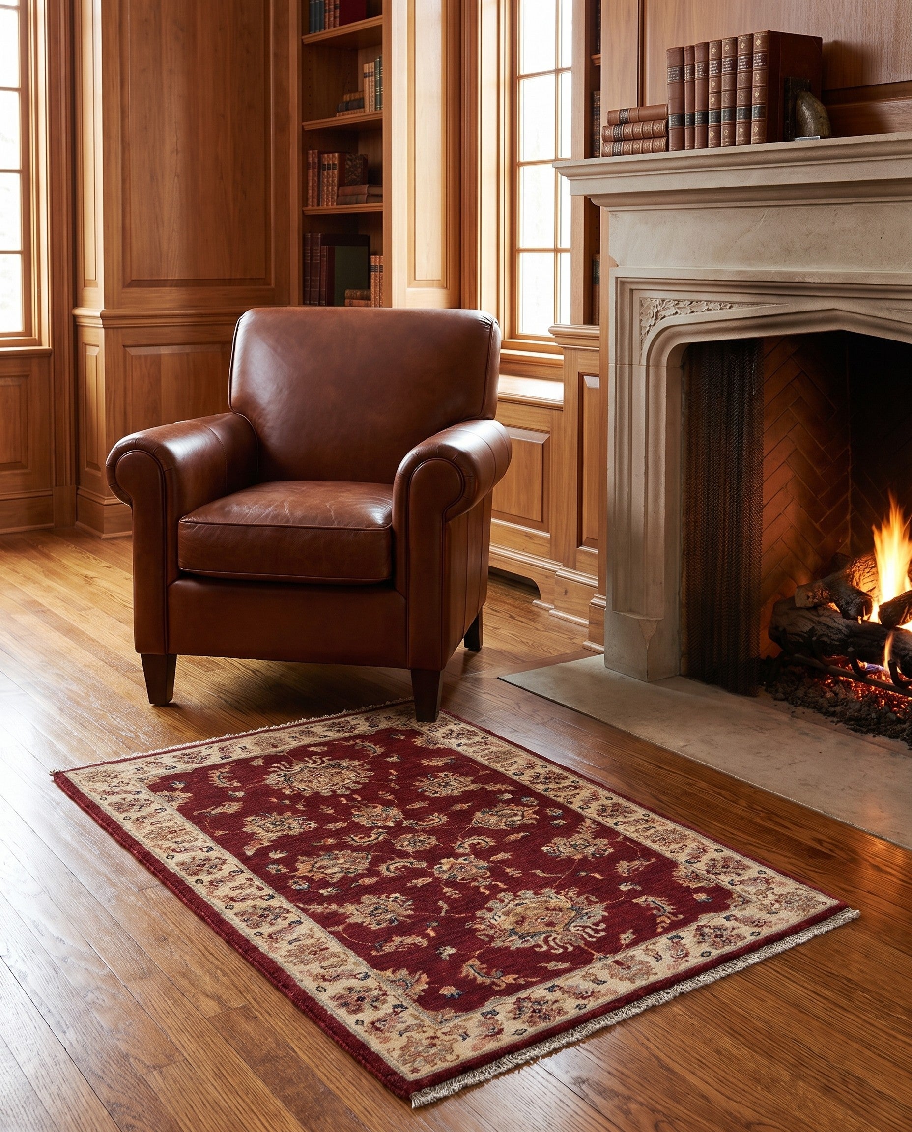 3' x 4' 10 Hand Knotted Ziegler Rug