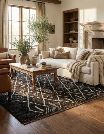 5' 4 x 7' 10 Hand Knotted Moroccan Wool Rug
