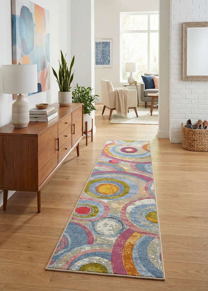 2' x 8' Easy-Clean Modern Indoor / Outdoor Runner Rug