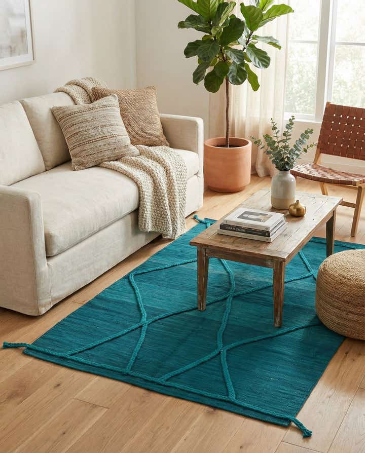 3' 6 x 5' Hand Knotted Moroccan Wool Rug