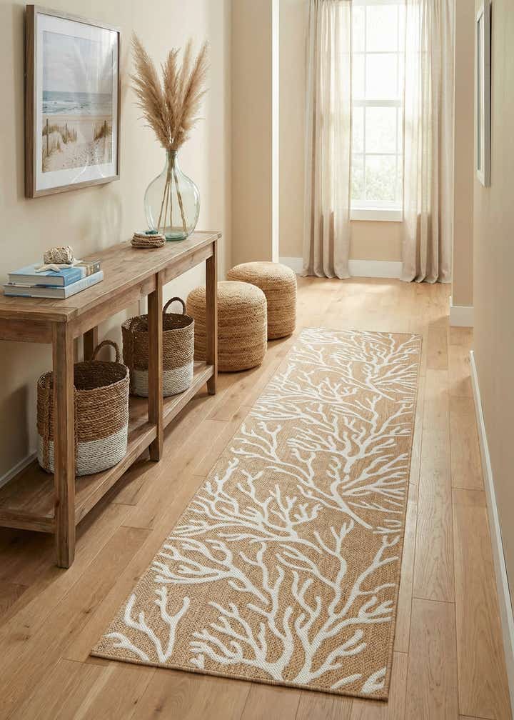 2' 7 x 12' Easy-Clean Coastal Indoor / Outdoor Runner Rug