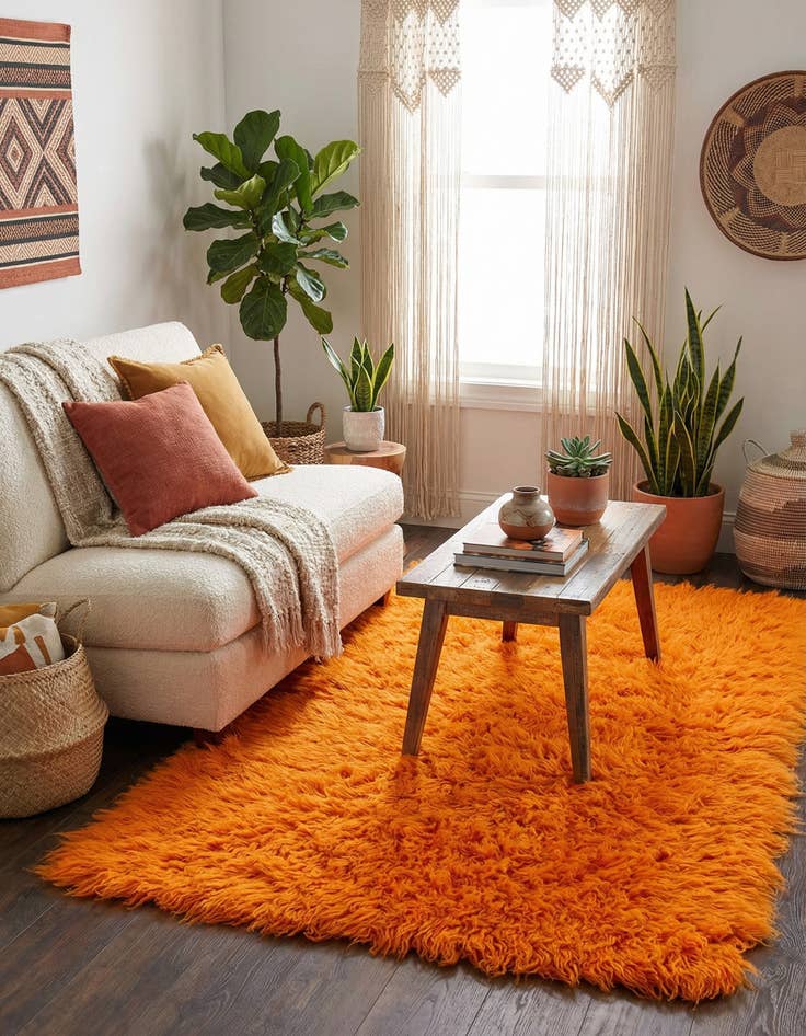 Detail image of 2' 4 x 4' 4  Hand Knotted Moroccan Wool Rug