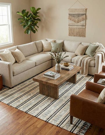 9' x 12' Hand Woven Arizona Wool Rug