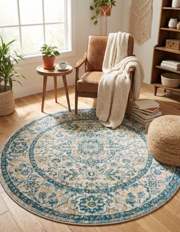 Light Gray Lola Round Rug