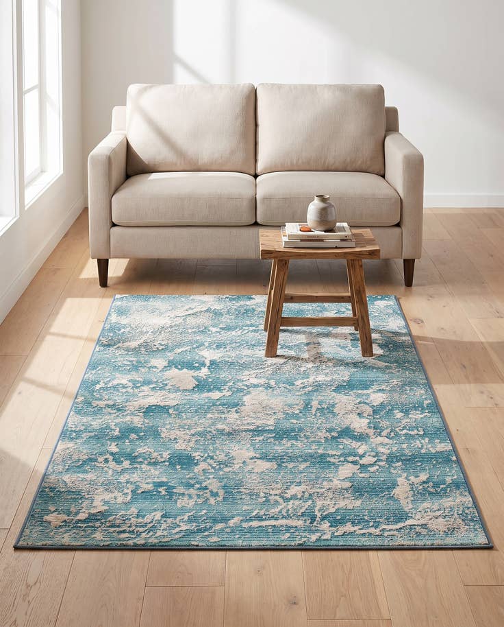 Detail image of 4' x 6' Easy-Clean Modern Indoor / Outdoor Rug