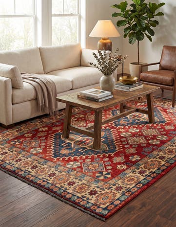 4' 11 x 6' 11 Hand Knotted Ziegler Wool Rug