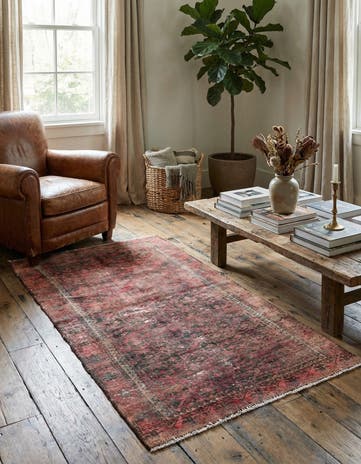 2' 9 x 5' 1 Hand Knotted Ultra Vintage Persian Wool Rug