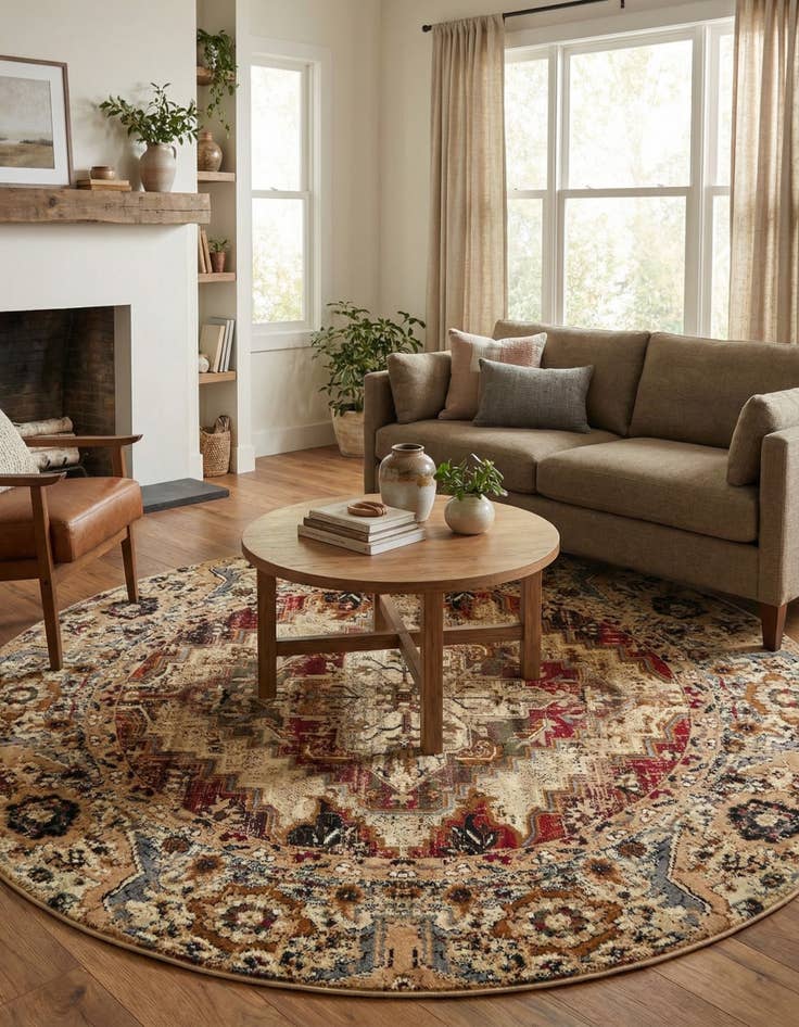 Detail image of 7' 10 x 7' 10 Saturn Round Rug