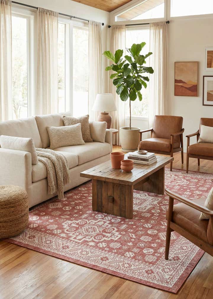 10' x 13' Easy-Clean Aztec Indoor / Outdoor Rug