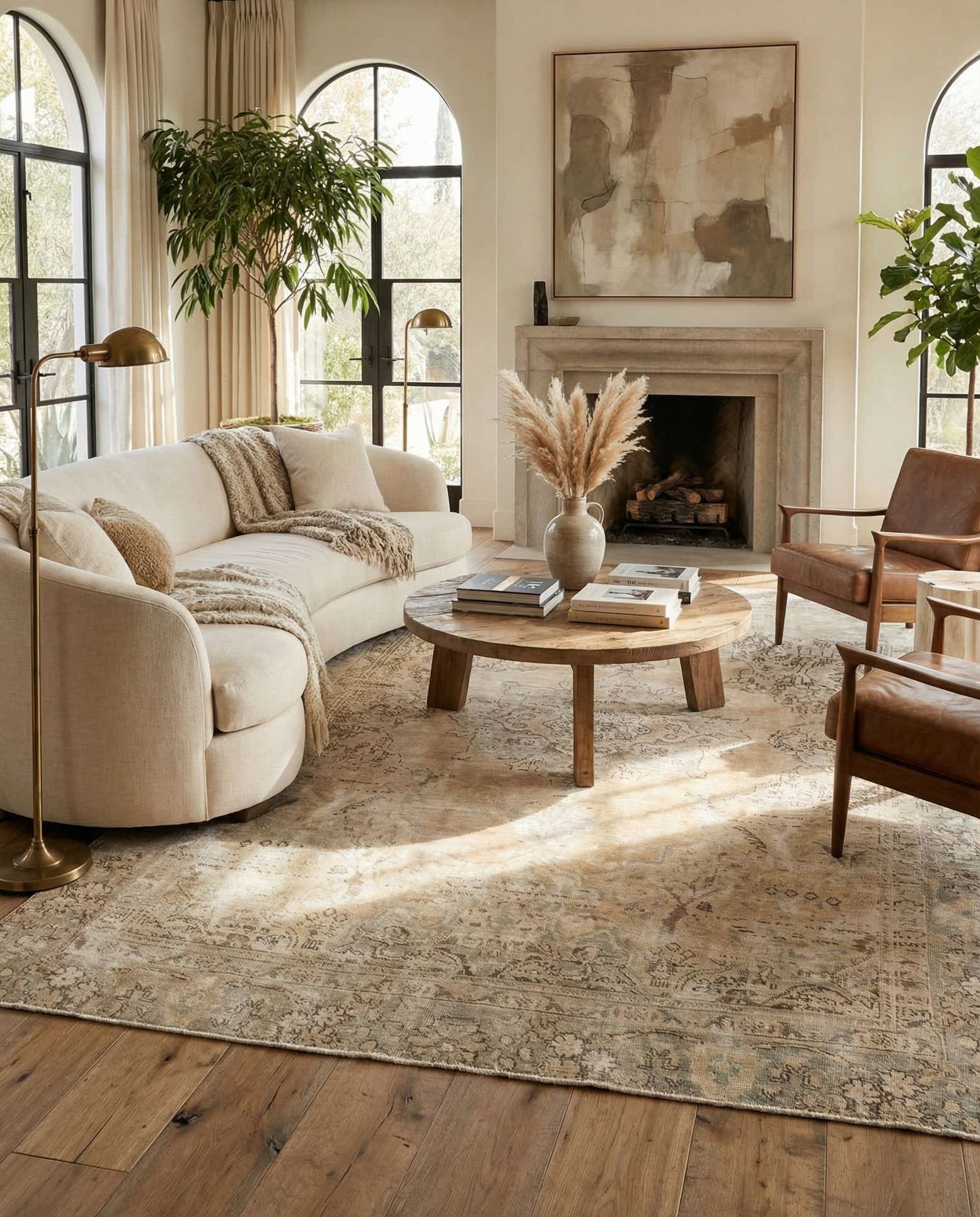 6' 6 x 9' 6 Hand Knotted Ultra Vintage Persian Wool Rug