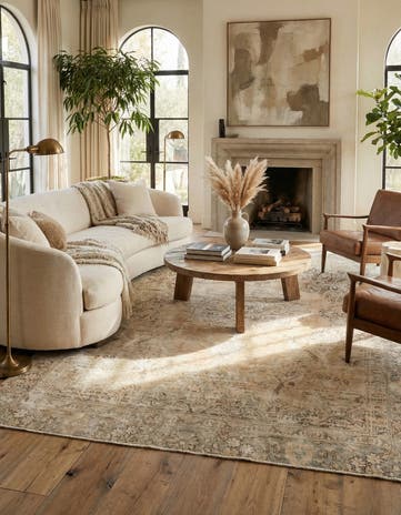 6' 6 x 9' 6 Hand Knotted Ultra Vintage Persian Wool Rug