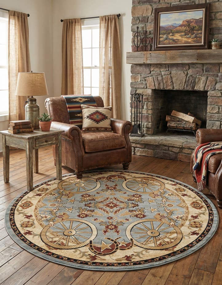 7' 10 x 7' 10 Pioneer Round Rug