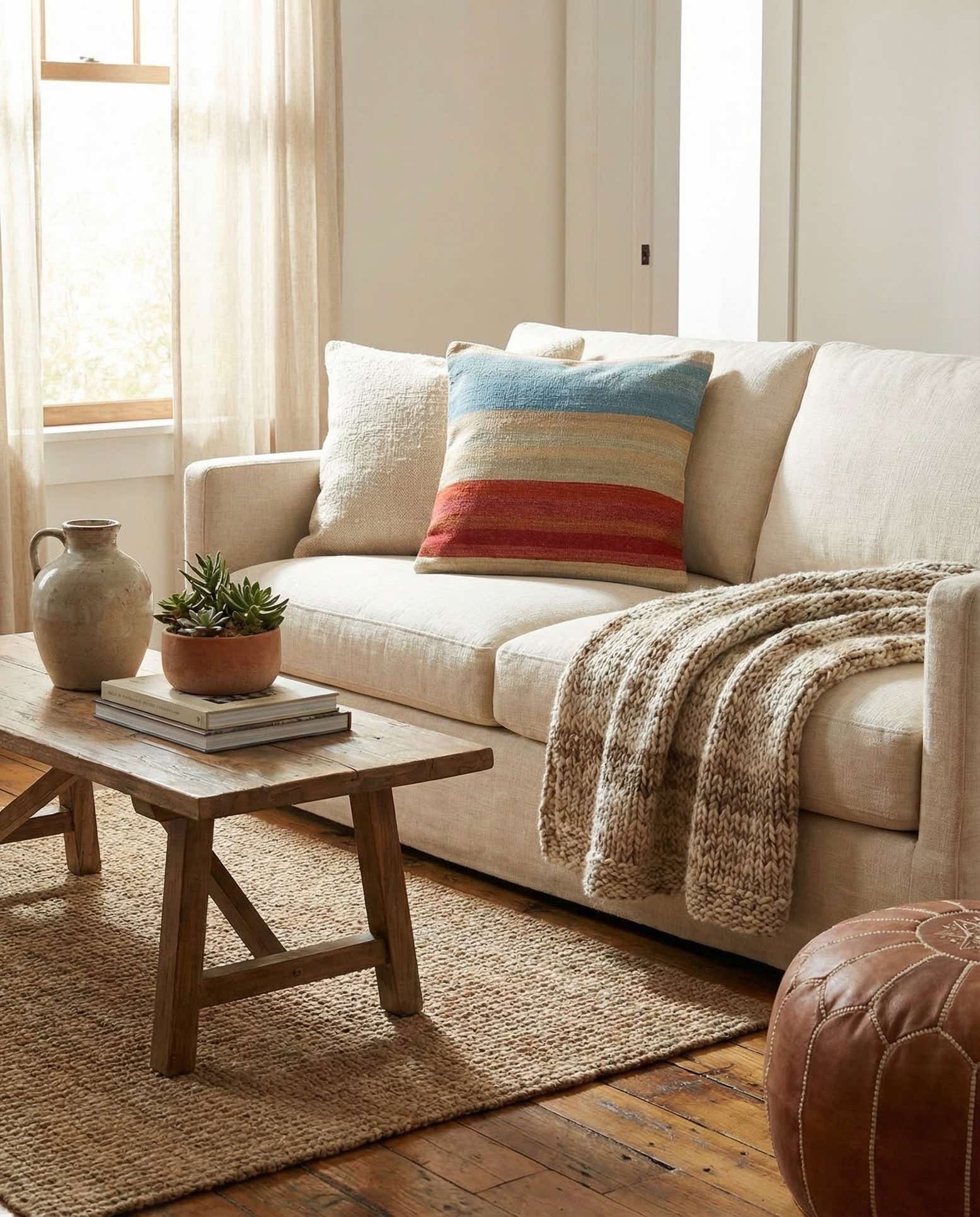 2' 5 x 2' 5 Hand Woven Pillow Wool Square Rug