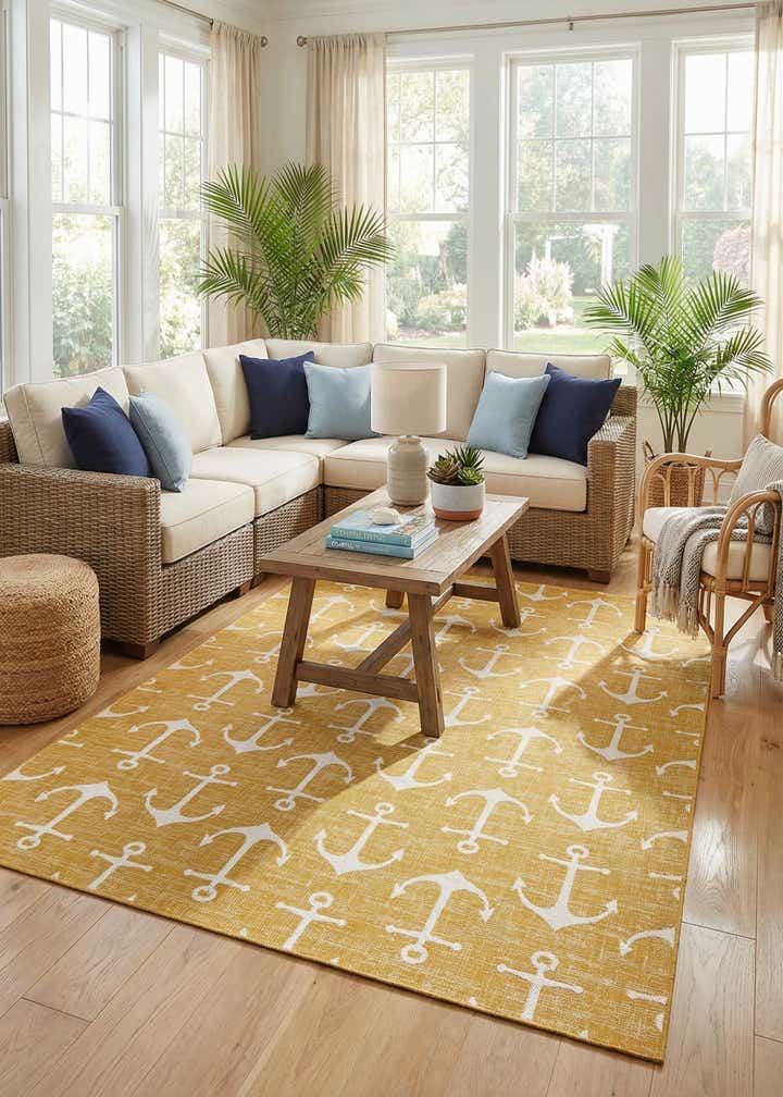 9' x 12' Easy-Clean Coastal Indoor / Outdoor Rug